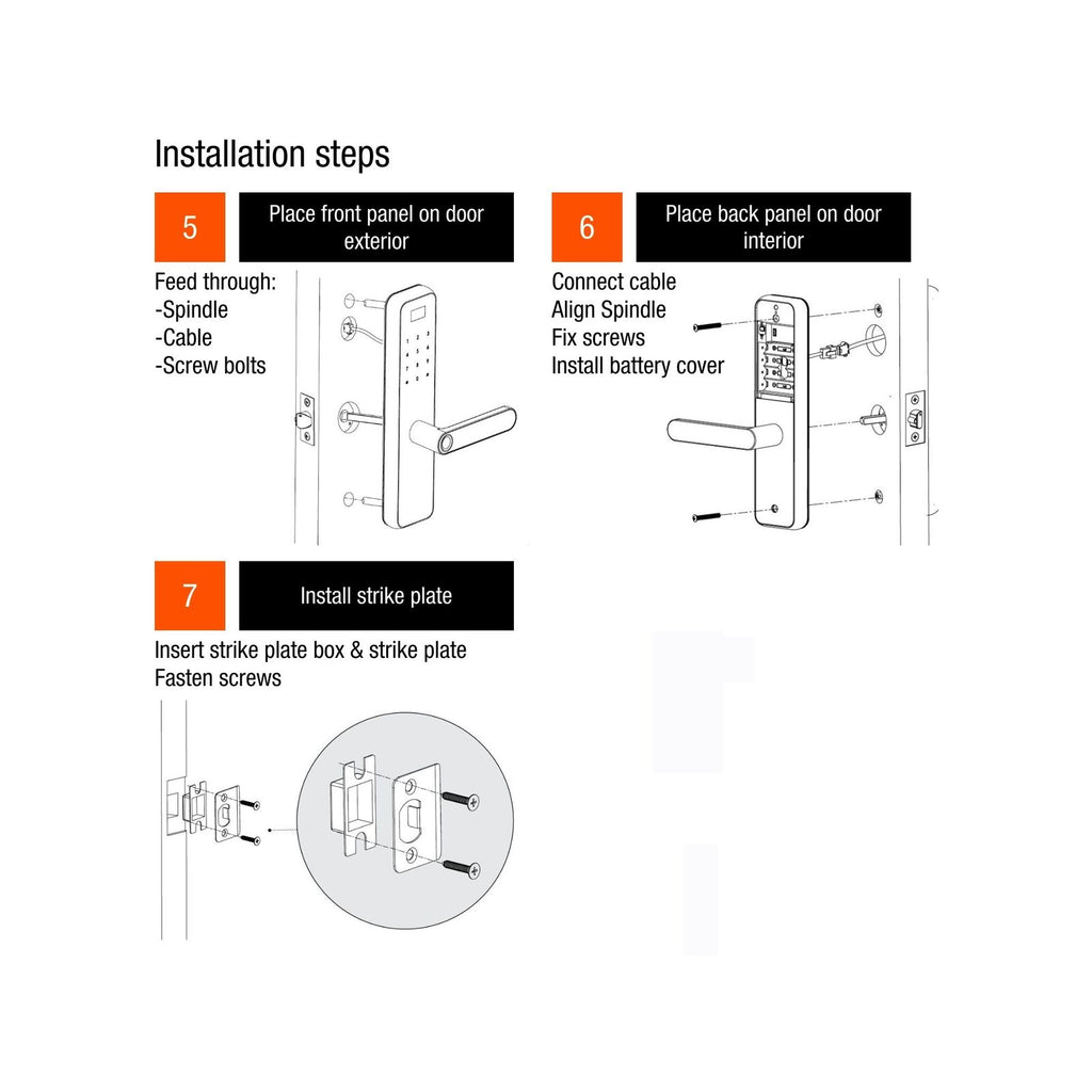 Lemaar Black Rectangle Latch Smart Lock - Image 3 of 4