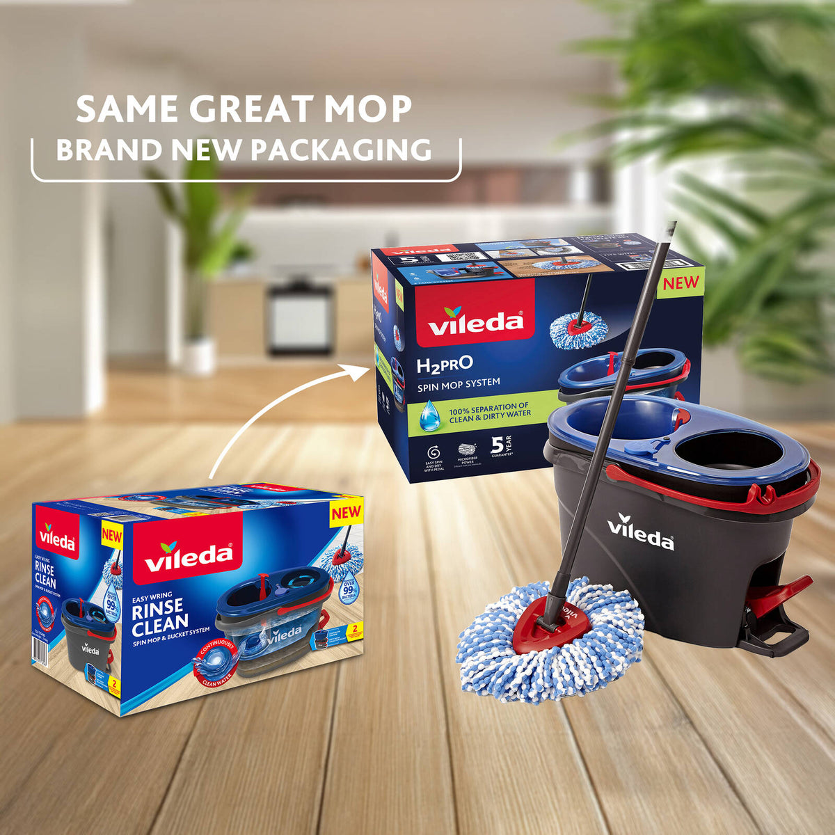 Vileda H2Pro Spin Mop And Bucket System - Image 8 of 8