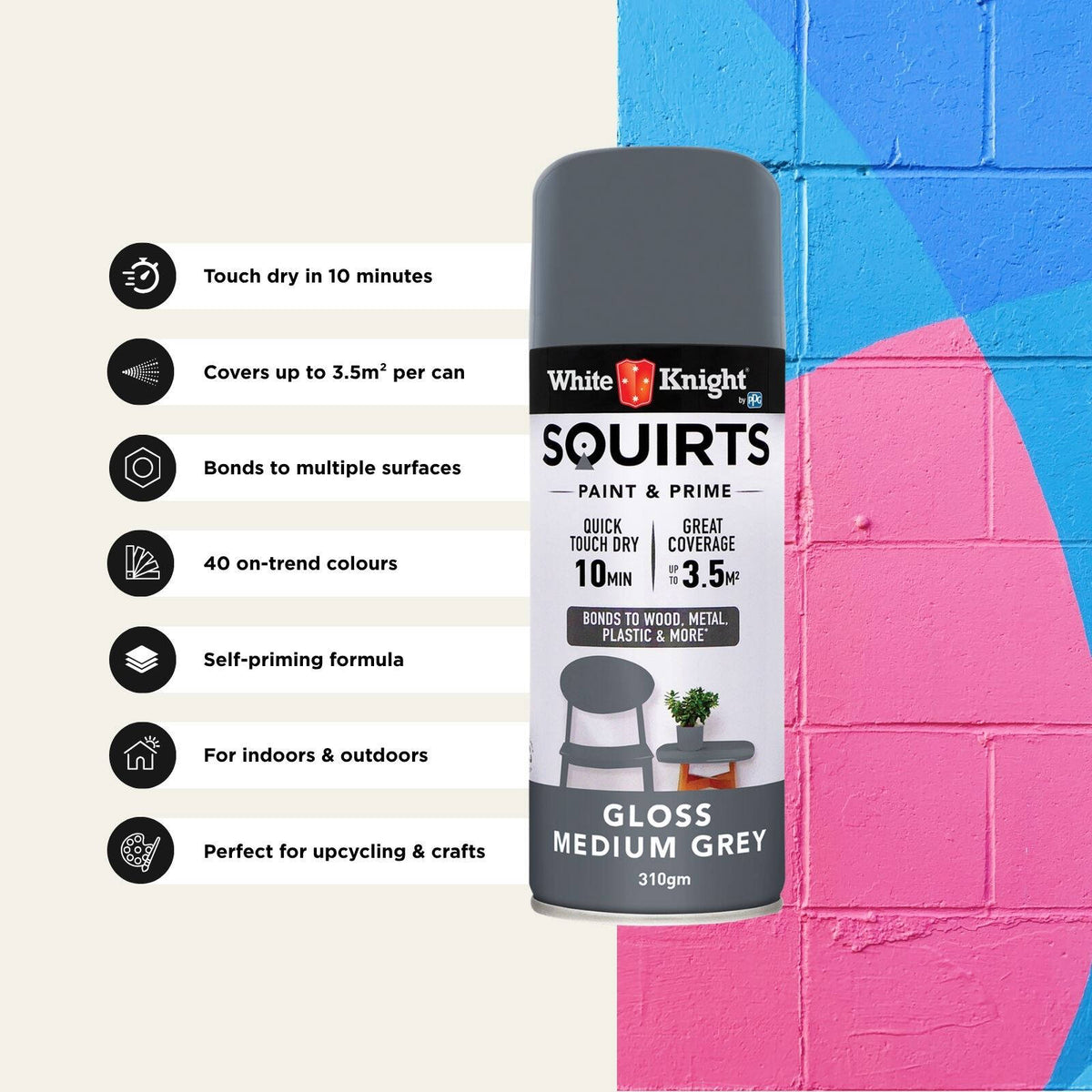 White Knight 310g Squirts Spray Paint - Image 155 of 205
