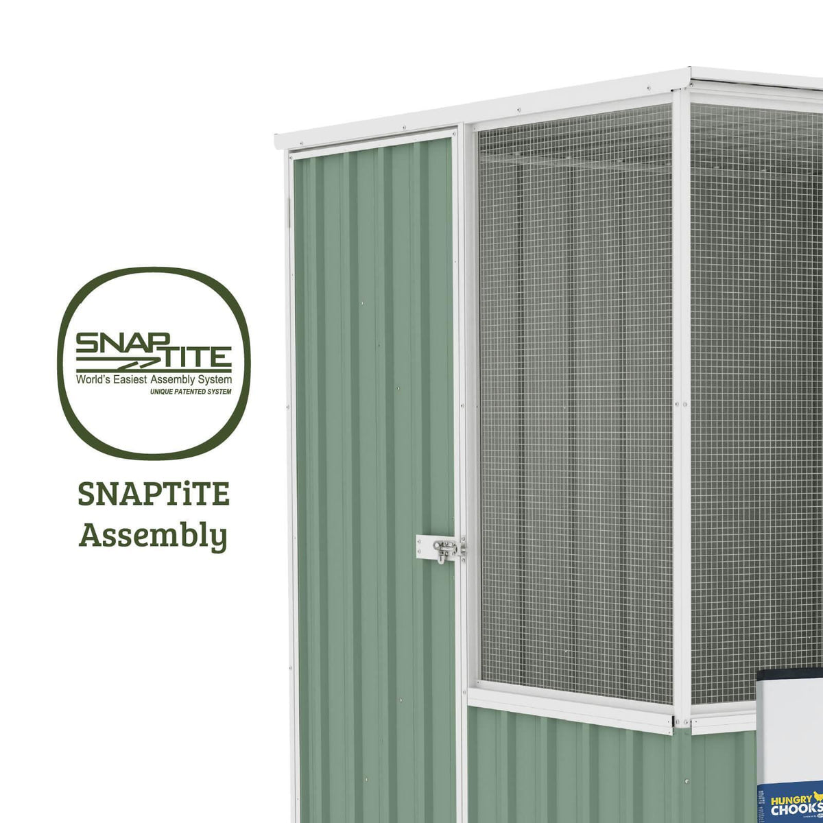 The Organic Garden Co 1.52 x 1.52 x 1.8m Pale Eucalypt Chicken Coop - Image 6 of 10