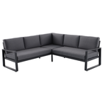 Mimosa Cordoba Aluminium Corner Lounge Charcoal - Image 2 of 4