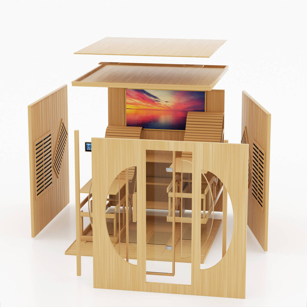 Wellness Haven Deluxe Relax 2 Person Infrared Sauna - Image 8 of 8