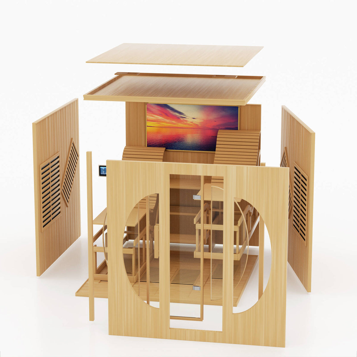 Wellness Haven Deluxe Relax 2 Person Infrared Sauna - Image 8 of 8
