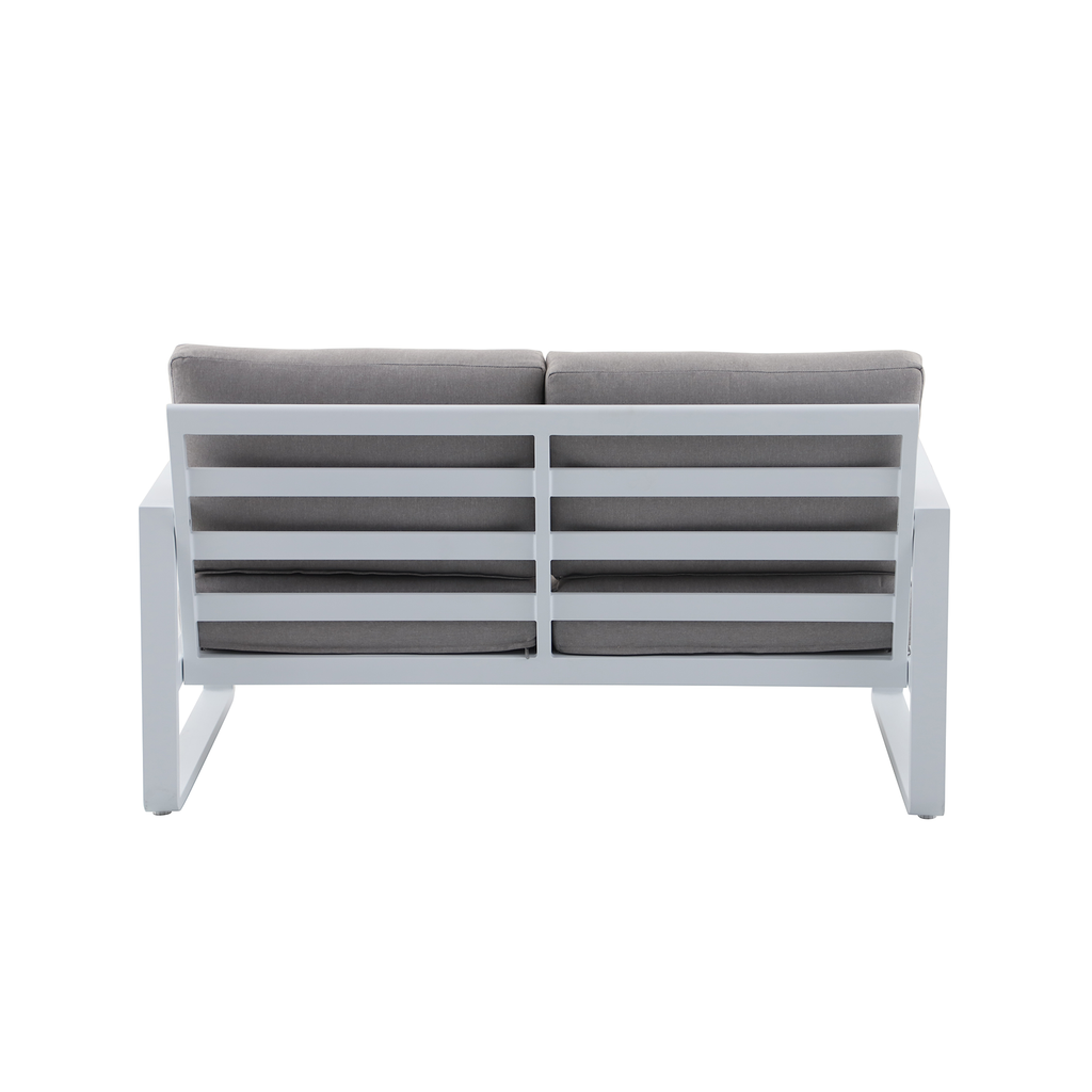 Mimosa Cordoba 2 Seater Aluminium Lounge White - Image 4 of 5