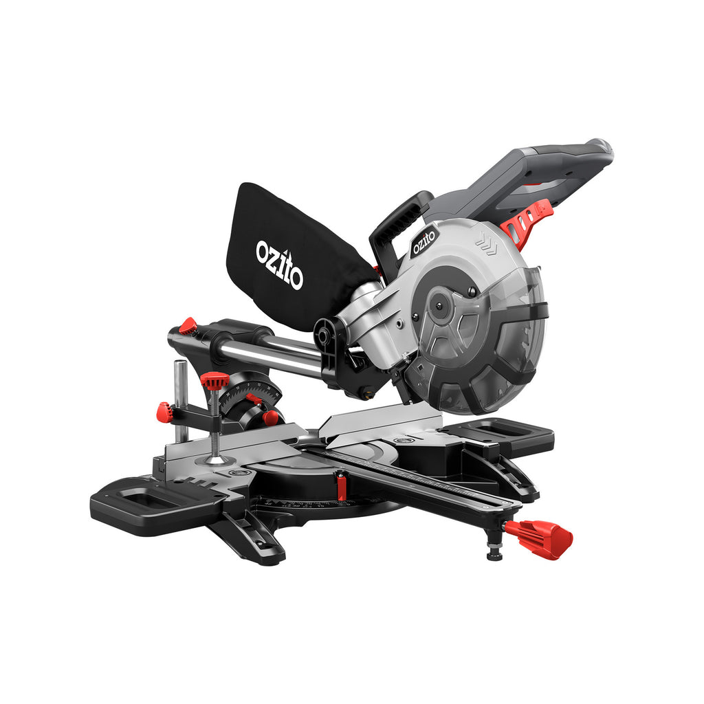 Ozito 1800W 210mm 8-1/4" Double Bevel Sliding Mitre Saw SCMS-1621 - Image 1 of 7