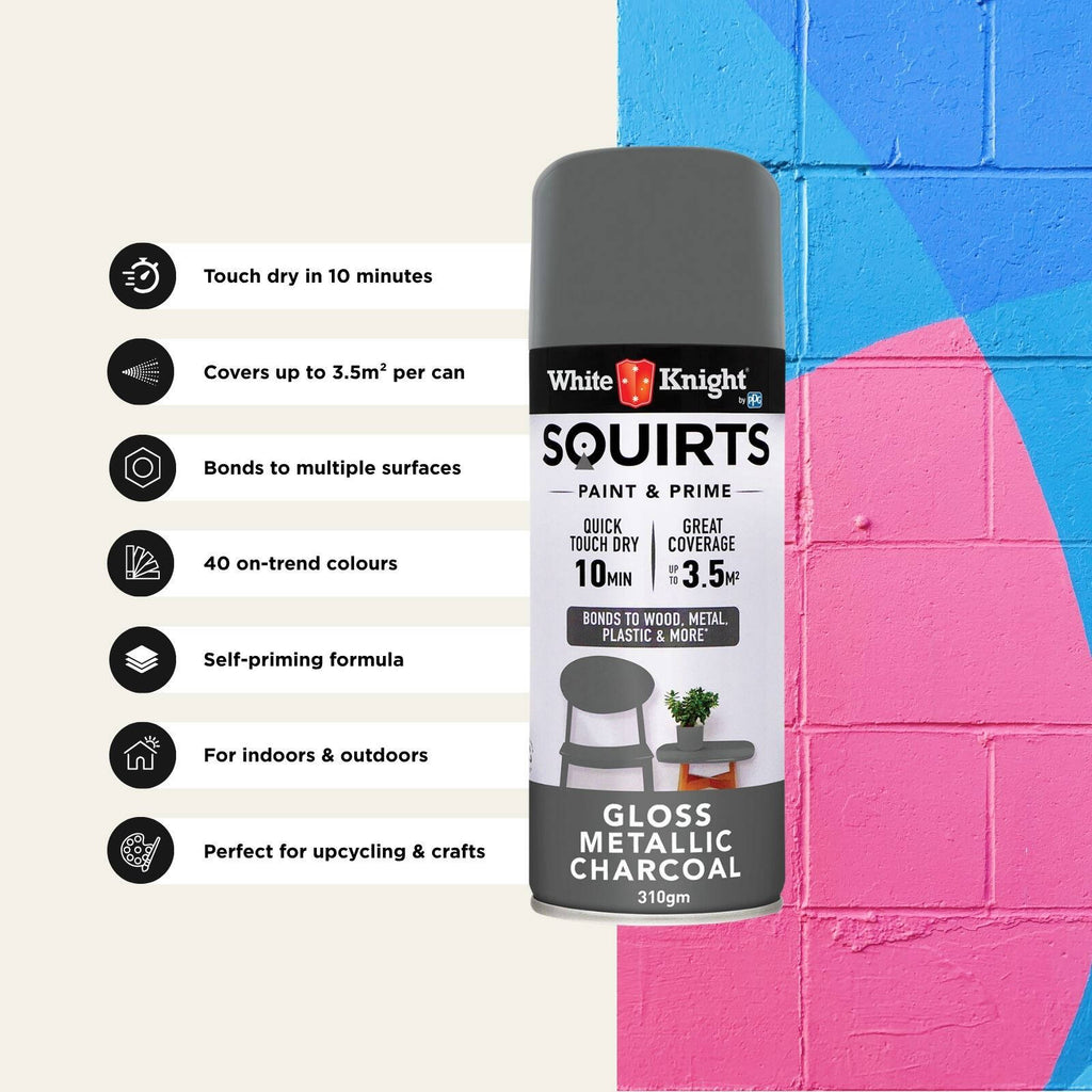 White Knight 310g Metallic Gloss Squirts Spray Paint - Image 16 of 25
