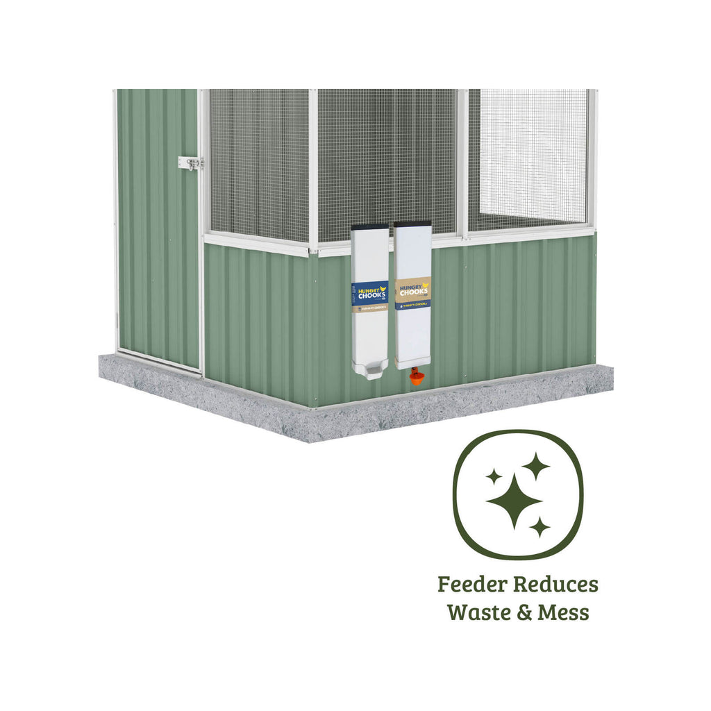 The Organic Garden Co 1.52 x 1.52 x 1.8m Pale Eucalypt Chicken Coop - Image 9 of 10