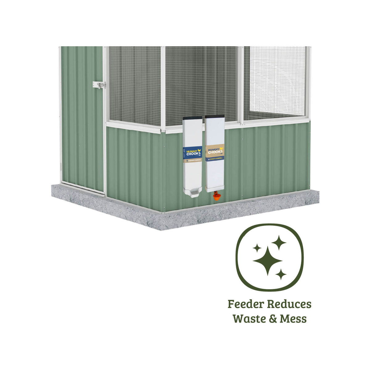 The Organic Garden Co 1.52 x 1.52 x 1.8m Pale Eucalypt Chicken Coop - Image 9 of 10
