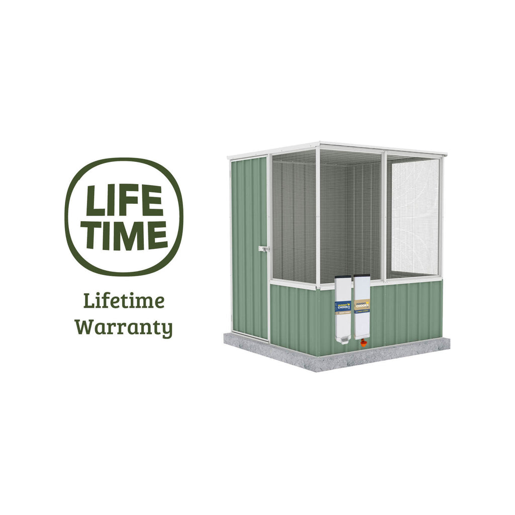 The Organic Garden Co 1.52 x 1.52 x 1.8m Pale Eucalypt Chicken Coop - Image 10 of 10