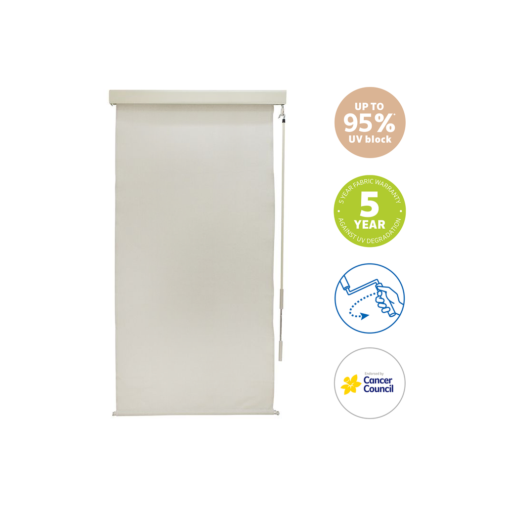 Coolaroo 1.2 x 2.4m Shell Crank Operated Outdoor Blind with Premium Pelmet - Image 6 of 9