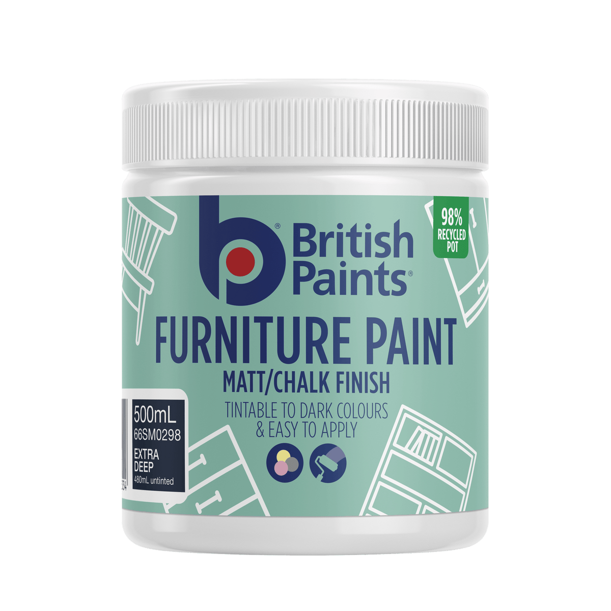 British Paints 500ml Extra Deep Furniture Paint - Image 1 of 1