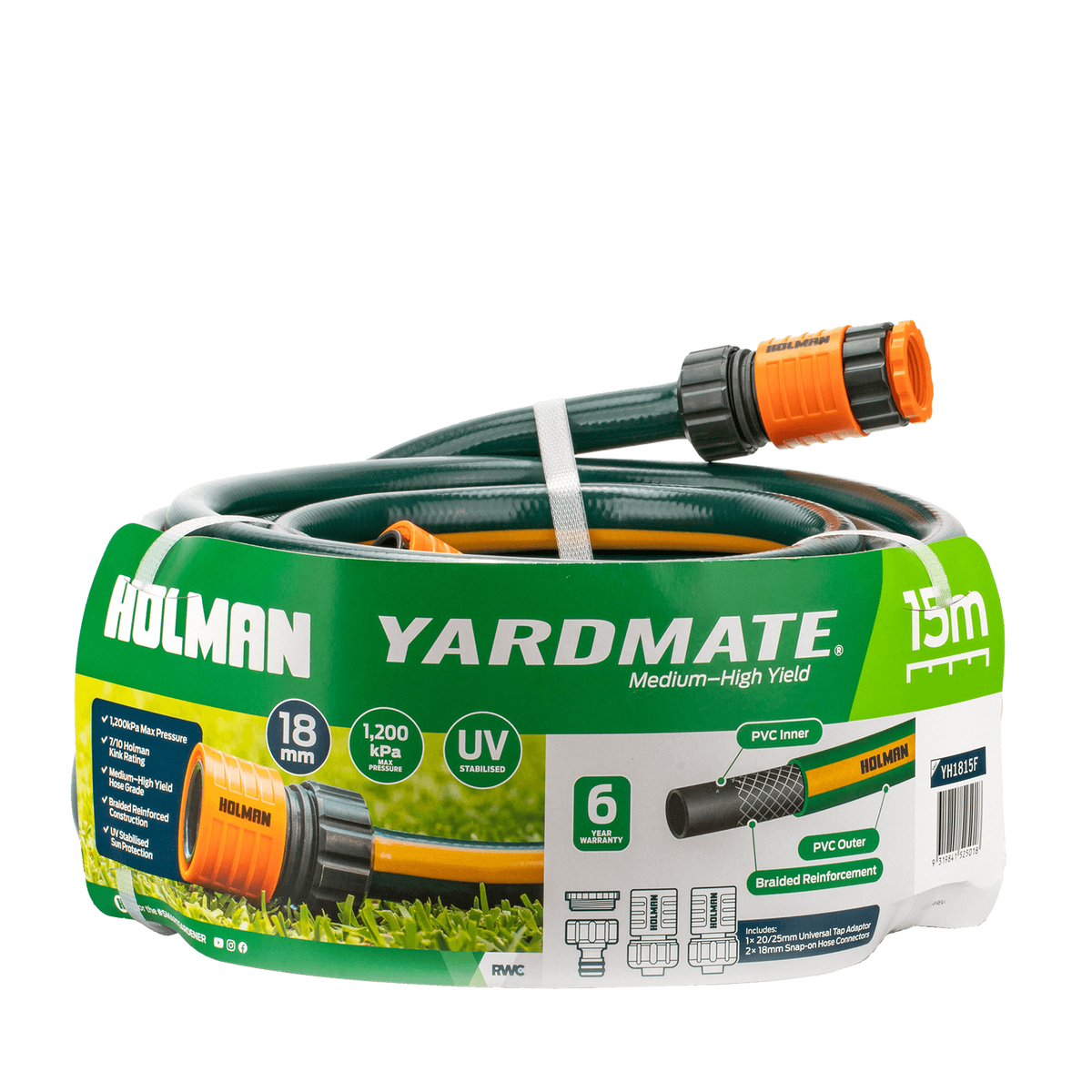 Holman 18mm x 15m Yardmate Garden Hose - Image 1 of 4