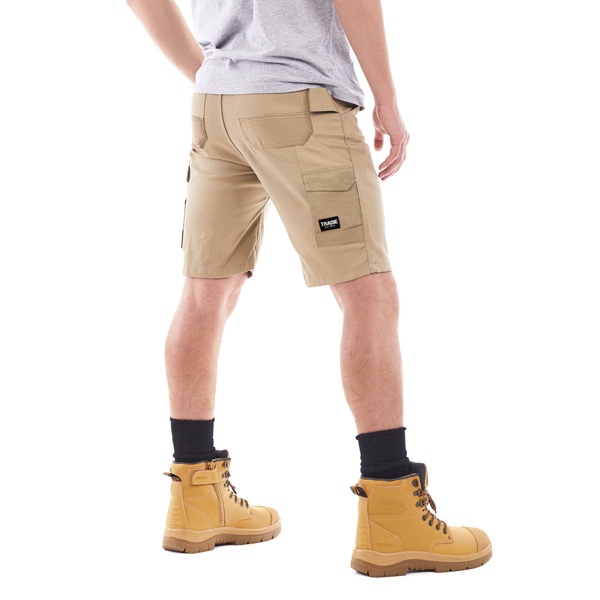 Tradie Core Khaki Cargo Shorts - 97 - Image 4 of 7