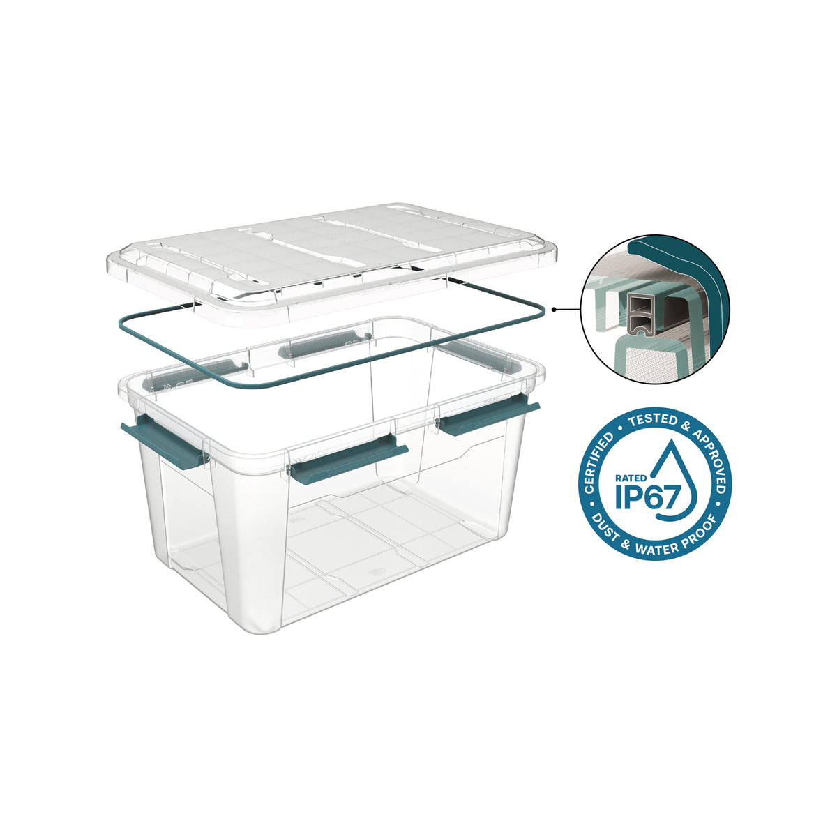 Ezy Storage Waterproof IP67 Clear Storage Container - Image 6 of 11