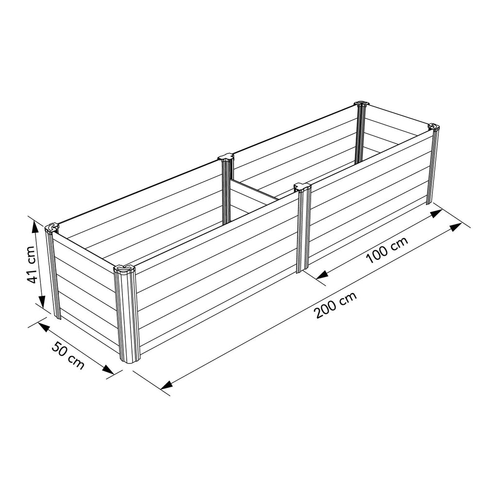 The Organic Garden Co 200 x 50 x 41cm Monument Raised Garden Bed - Image 3 of 10