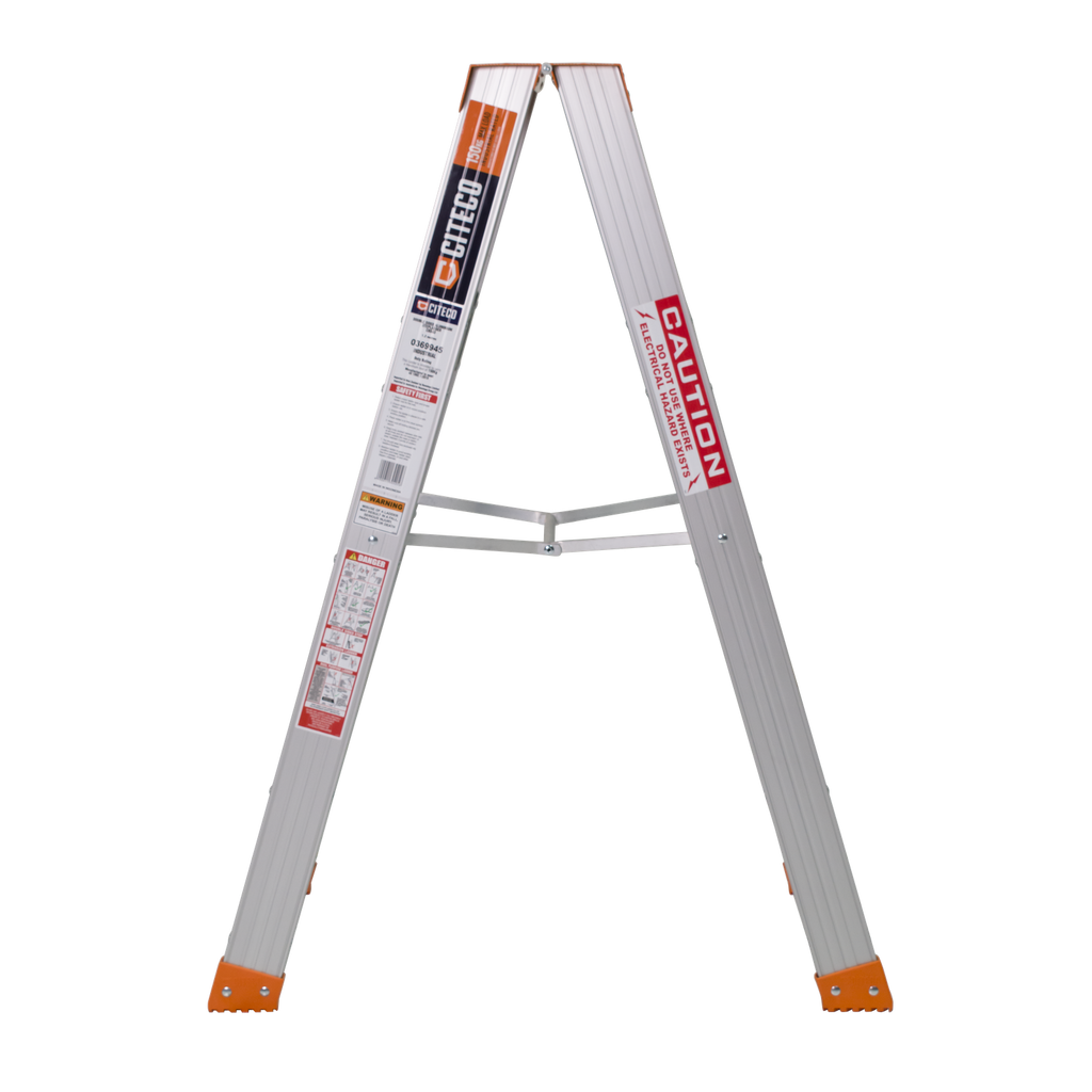 Citeco 1.2m 150kg Industrial Aluminium Double Sided Step Ladder - Image 3 of 6