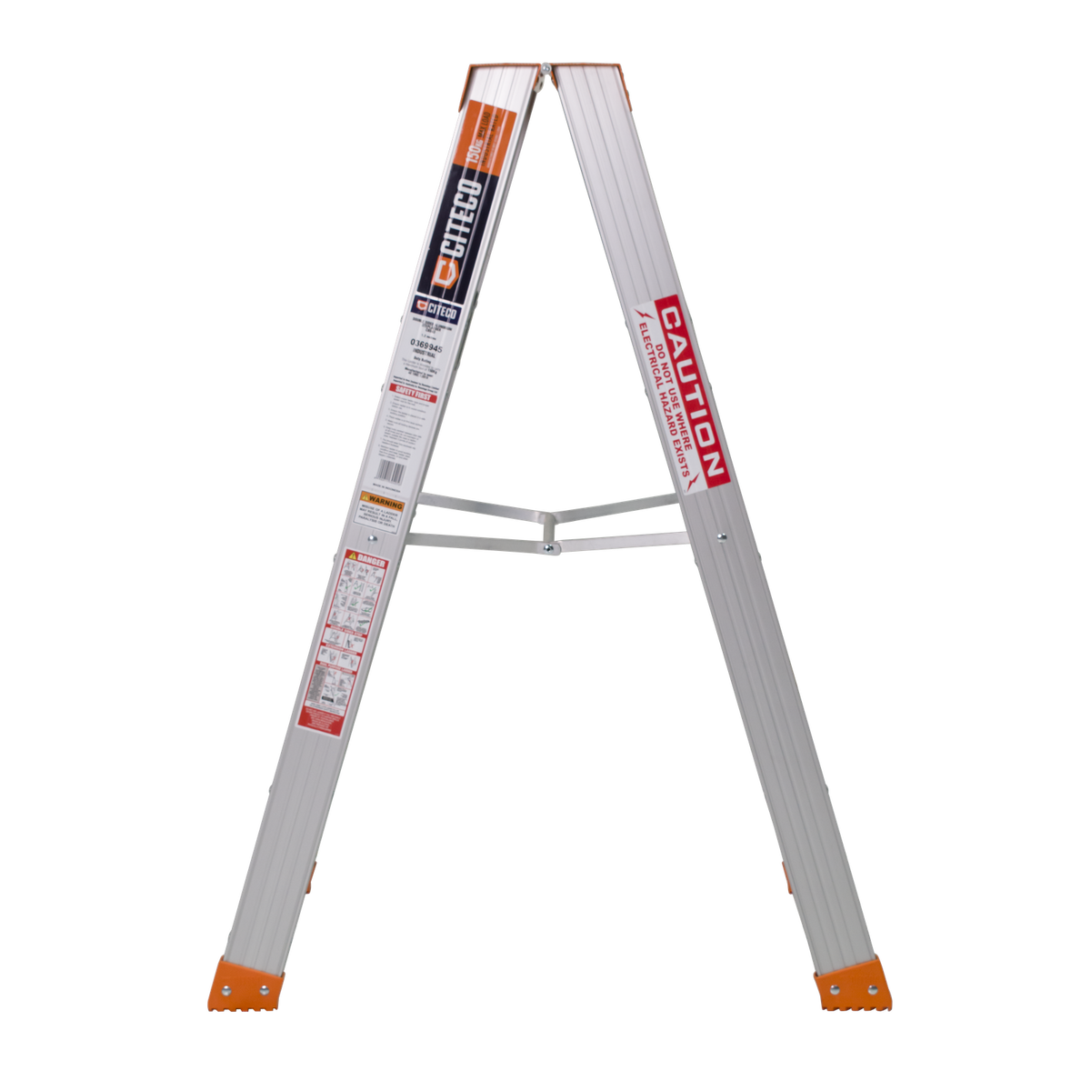 Citeco 1.2m 150kg Industrial Aluminium Double Sided Step Ladder - Image 3 of 6
