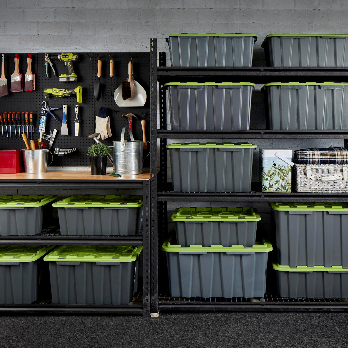 All Set Green And Grey Storage Container With Flat Lid - Image 6 of 6