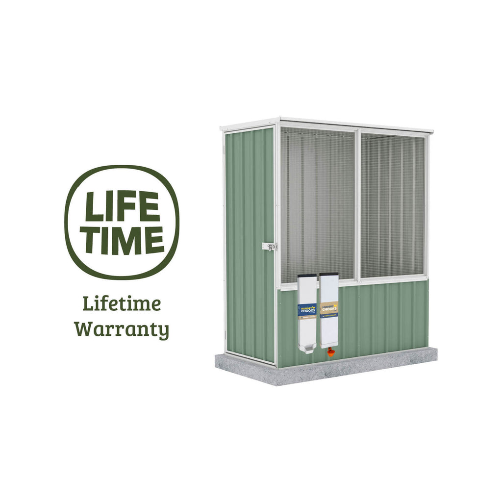 The Organic Garden Co 1.52 x 0.78 x 1.8m Pale Eucalypt Chicken Coop - Image 10 of 10