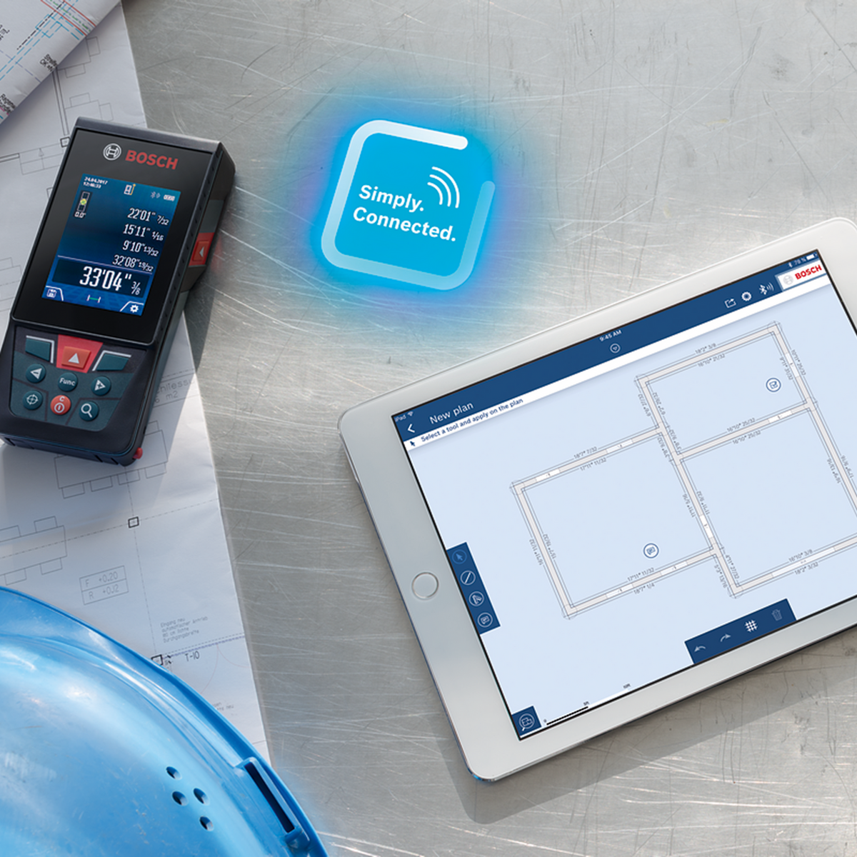 Bosch Professional 150m Red Beam Distance Measure Digital view finder Bluetooth IP54 - Image 2 of 6