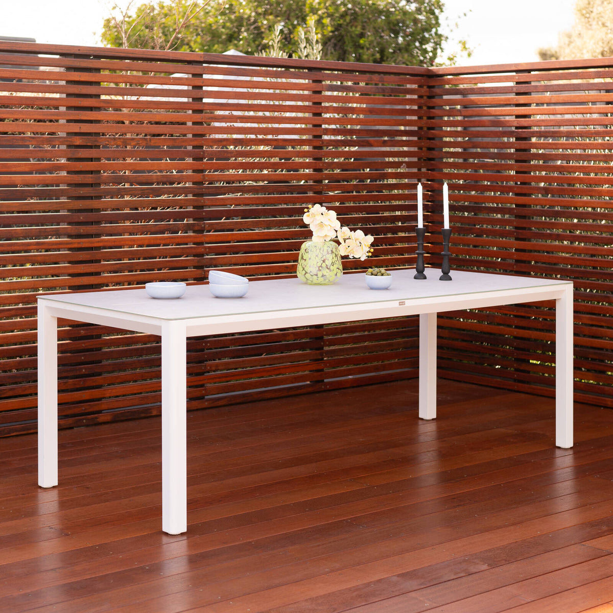 Mimosa Cordoba Aluminium Dining Table White - Image 1 of 4