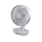 Click 16cm Rechargeable Desk Fan With Light - Image 1 of 6
