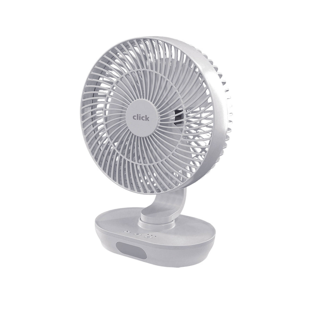 Click 16cm Rechargeable Desk Fan With Light - Image 1 of 6