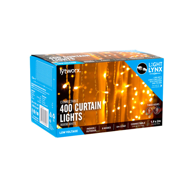 Lytworx 400 Warm White Connectable Curtain Lights