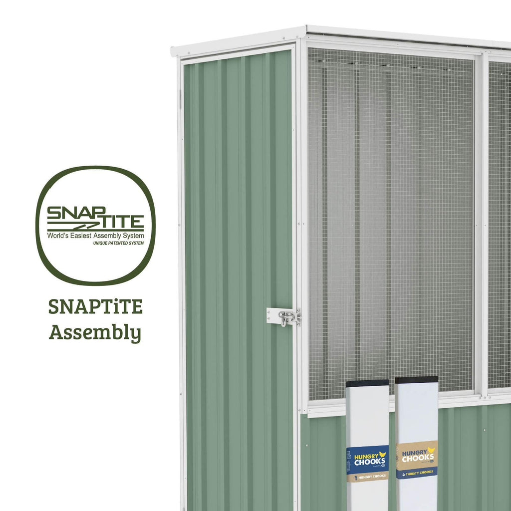 The Organic Garden Co 1.52 x 0.78 x 1.8m Pale Eucalypt Chicken Coop - Image 6 of 10