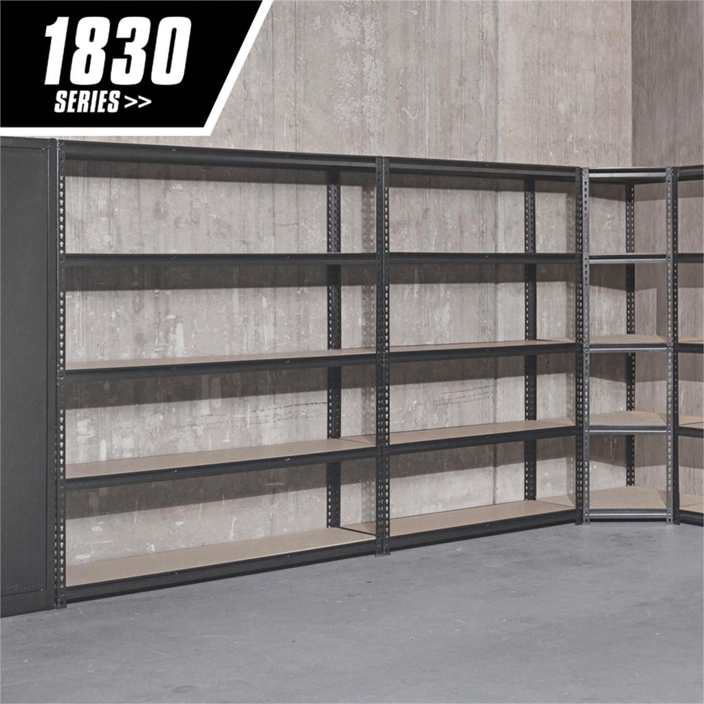 Pinnacle Black Gloss 5 Tier Adjustable Shelving Unit - Image 5 of 11