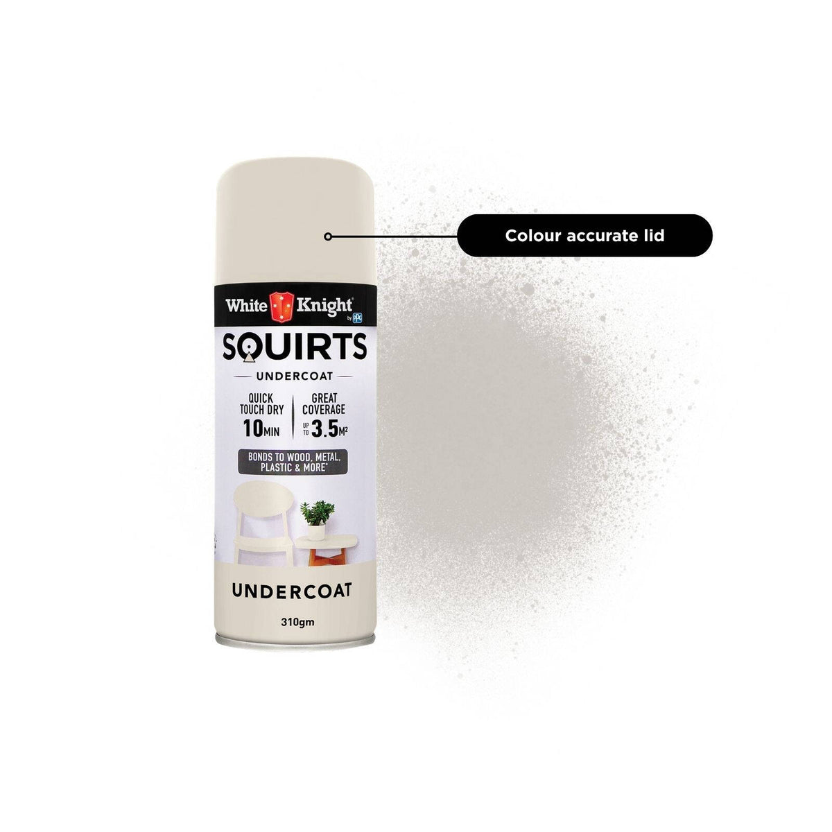White Knight 310g Undercoat Squirts Spray Paint - Image 2 of 7