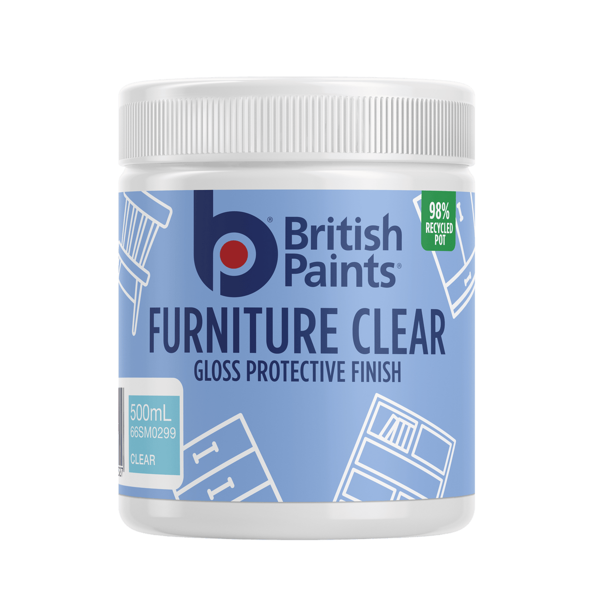 British Paints Clear Protective Furniture Paint - Image 1 of 6