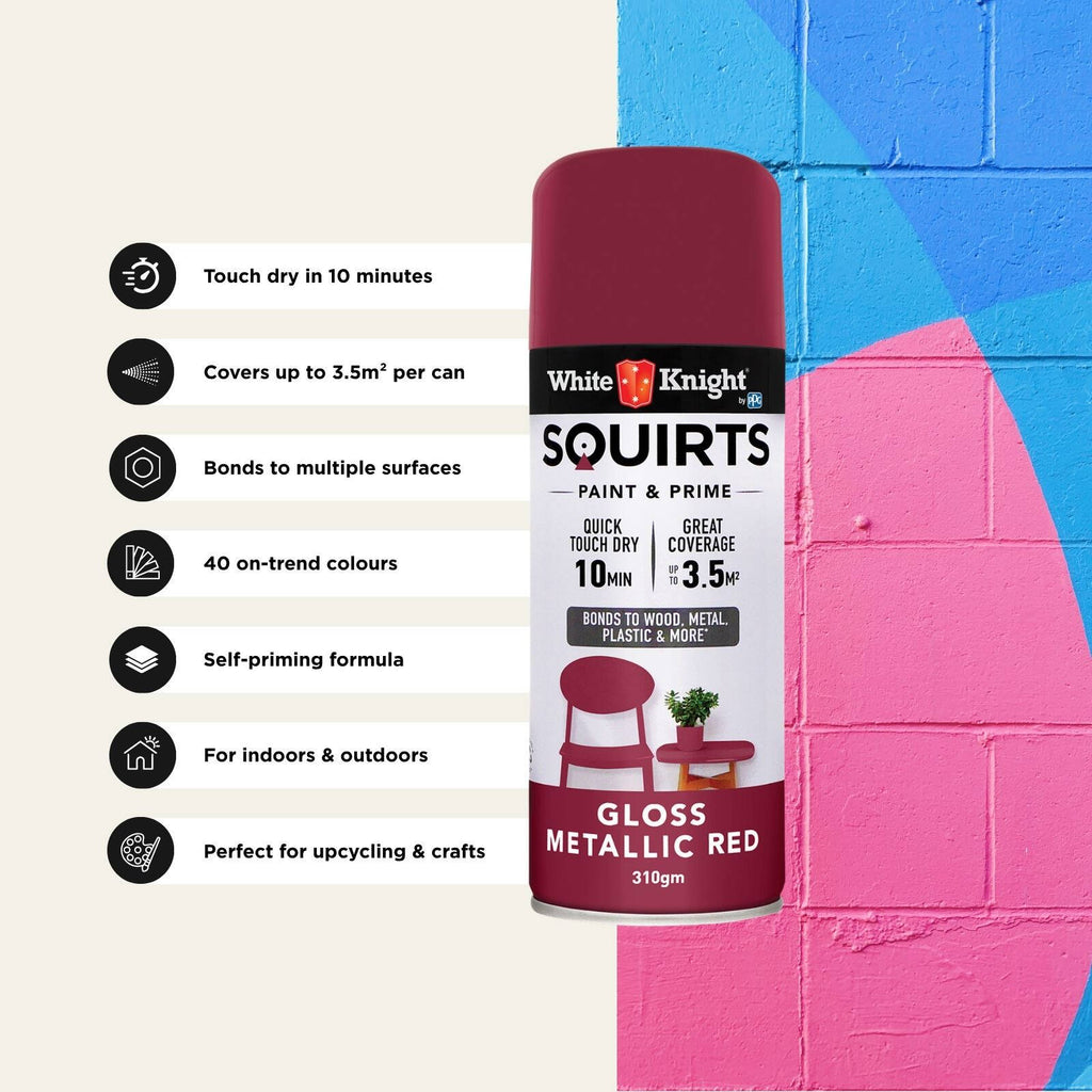 White Knight 310g Metallic Gloss Squirts Spray Paint - Image 10 of 25