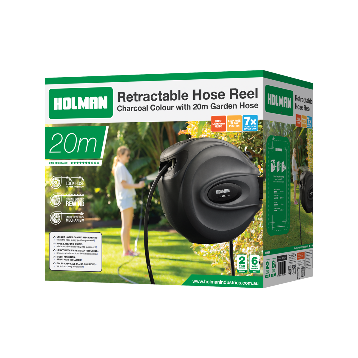 Holman 20m Charcoal Retractable Hose Reel - Image 2 of 4