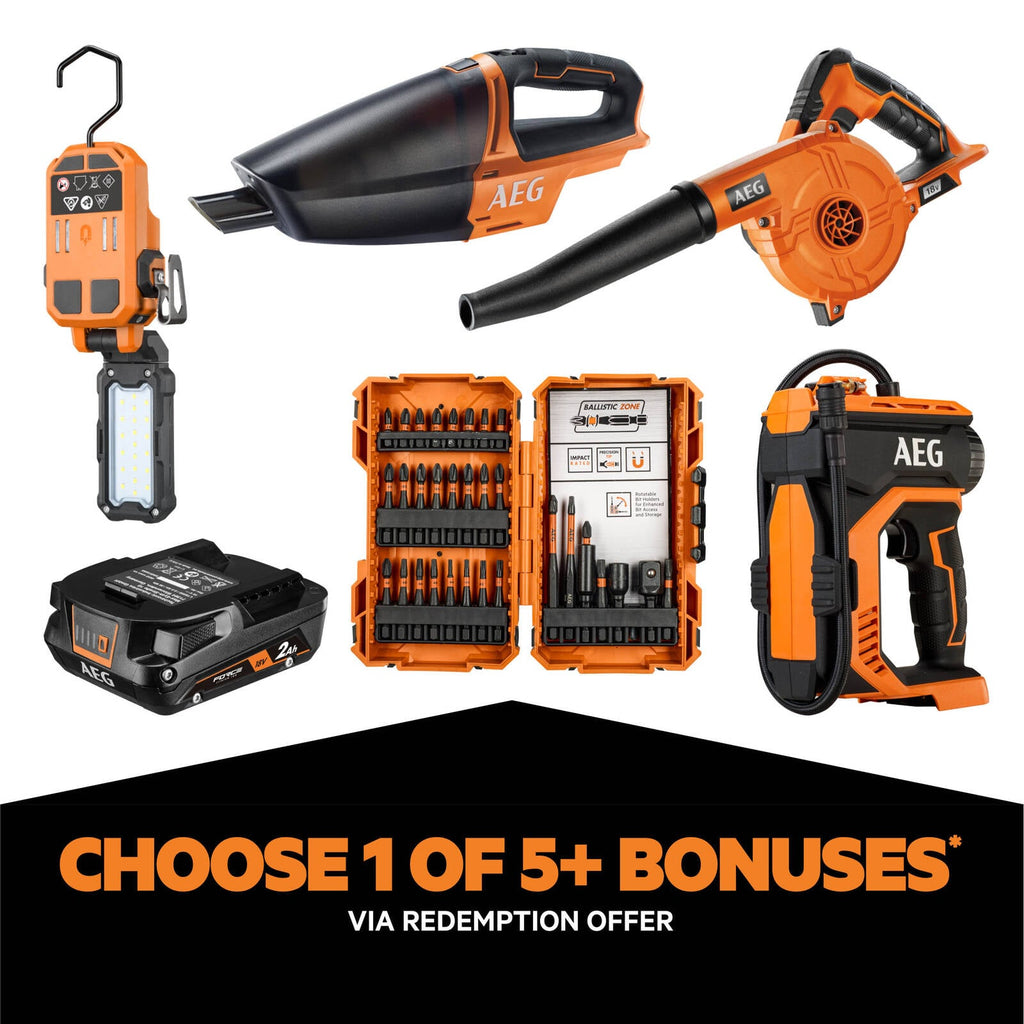 AEG 18V Brushless 3-Piece 5.0Ah Force Kit - Image 9 of 9