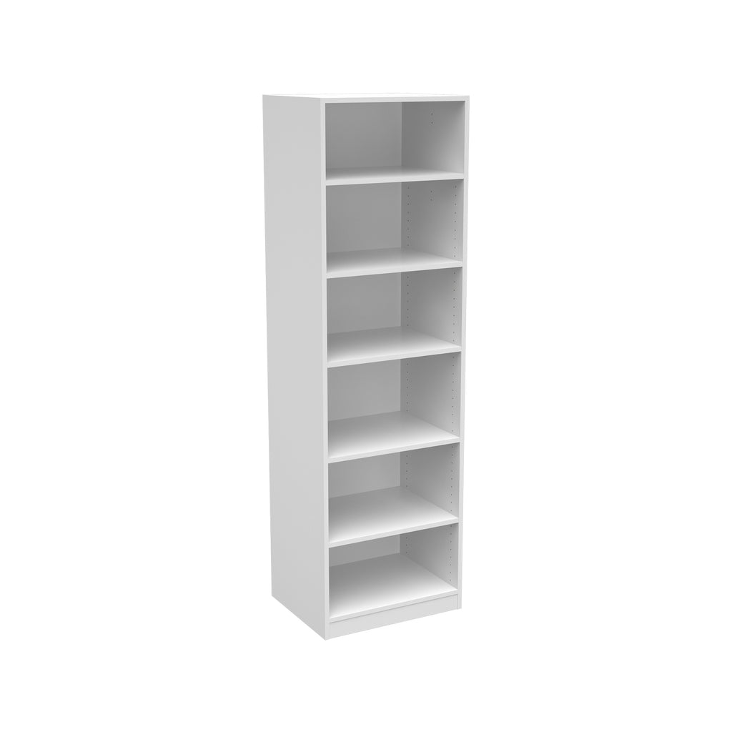 Flexi Storage Wardrobe 606 x 2000 x 480mm White Matte 6 Shelf Unit - Image 1 of 9