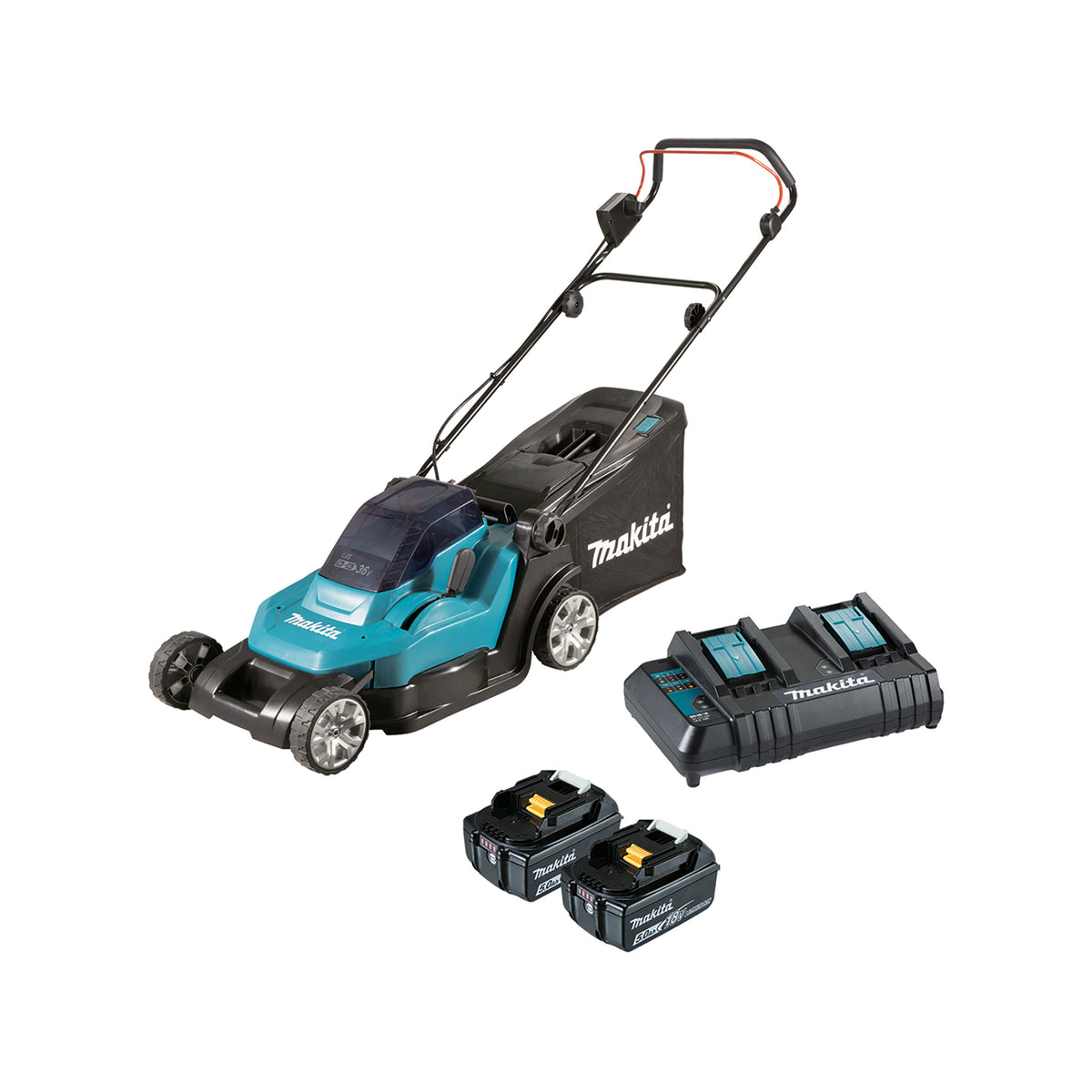Makita 18Vx2 Lawn Mower 430mm 17" Kit DLM432CT2 - Image 1 of 1