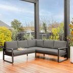 Mimosa Cordoba Aluminium Corner Lounge Charcoal - Image 1 of 4