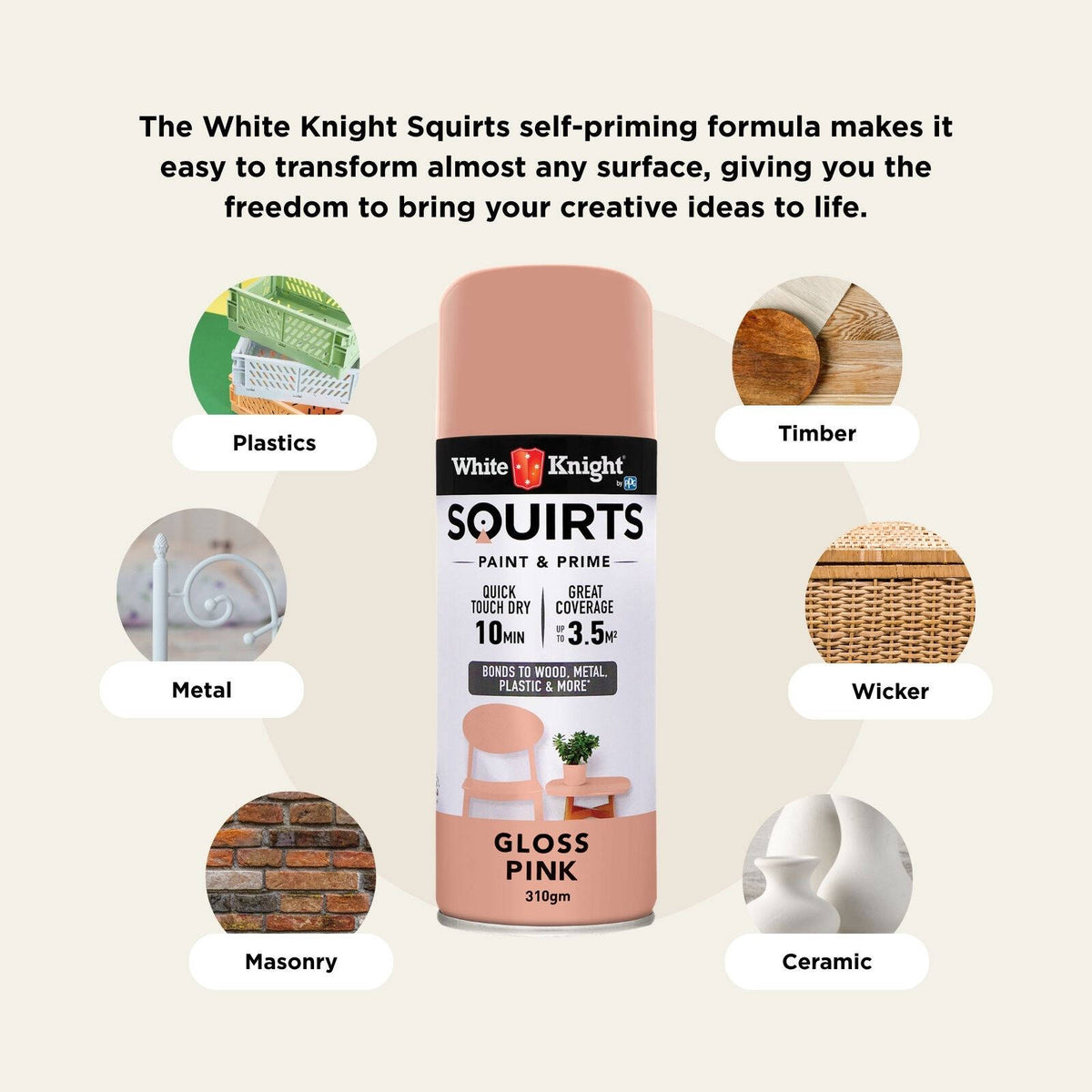 White Knight 310g Squirts Spray Paint - Image 168 of 205