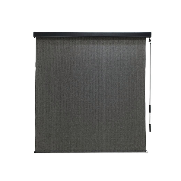 Coolaroo 1.8 x 2.4m Charcoal Crank Operated Outdoor Blind with Premium Pelmet