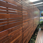 SpecRite 1800 x 902mm Merbau Pre-Oiled Alternating Slat Fence Panel - Image 4 of 5