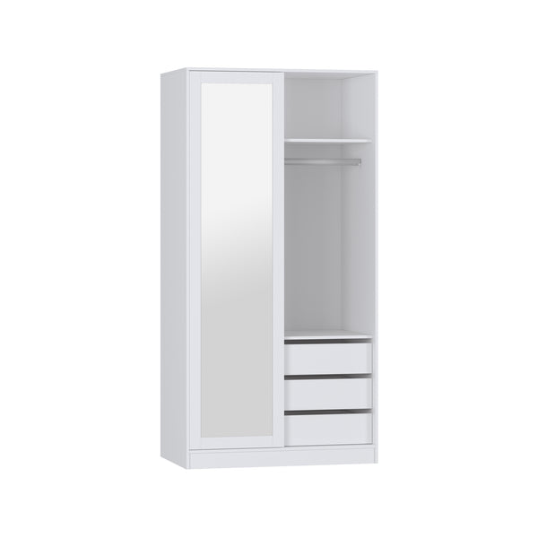 Practa White 2 Door Mirror Sliding Robe