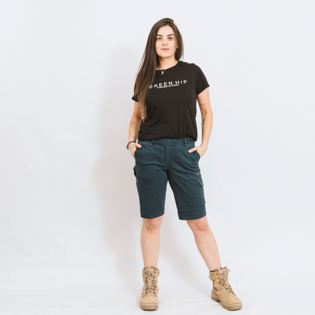 Green Hip Give Cargo Shorts Gardener Green - Image 3 of 6