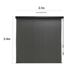 Coolaroo 2.1 x 2.4m Charcoal Crank Operated Outdoor Blind With Premium Pelmet - Image 2 of 8
