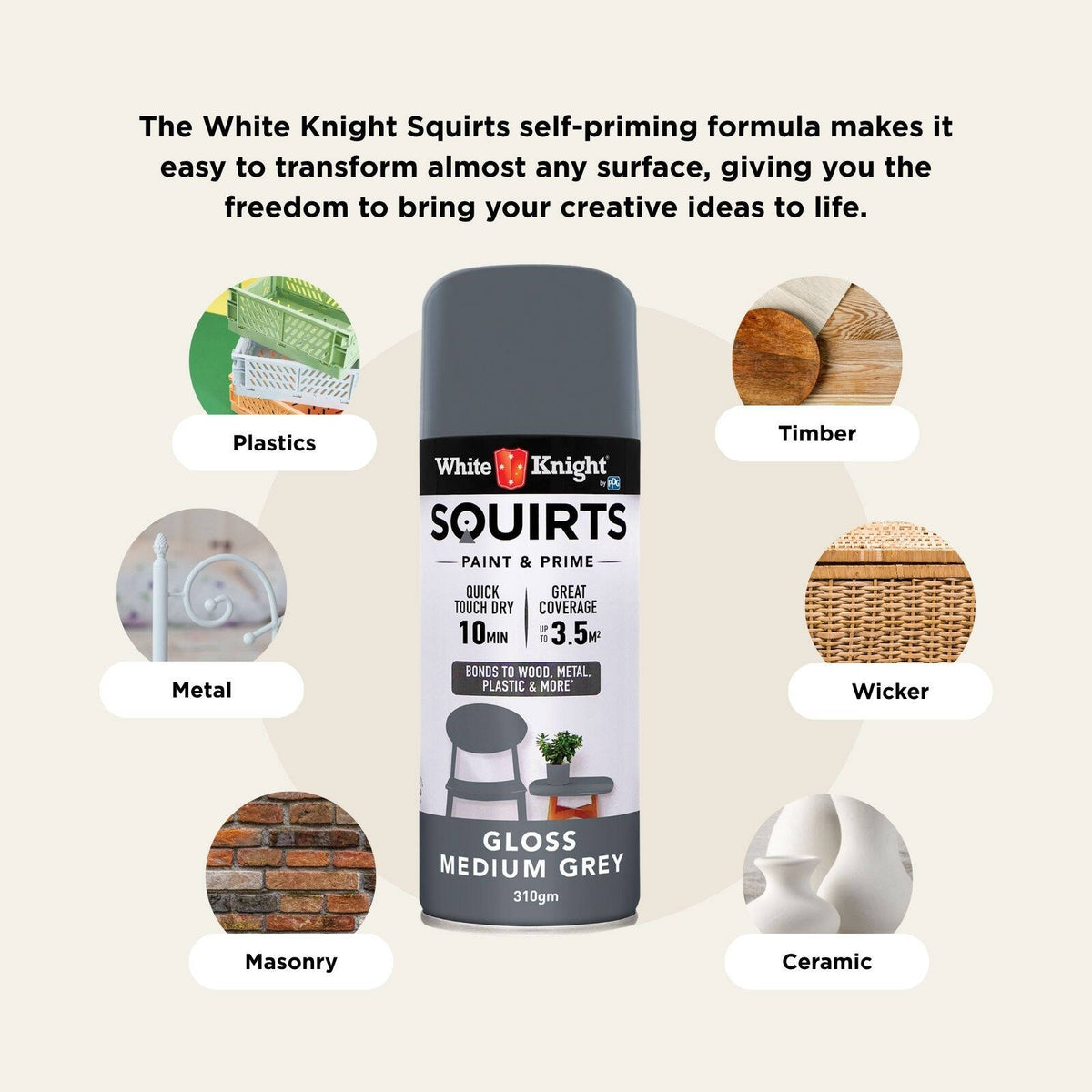 White Knight 310g Squirts Spray Paint - Image 156 of 205