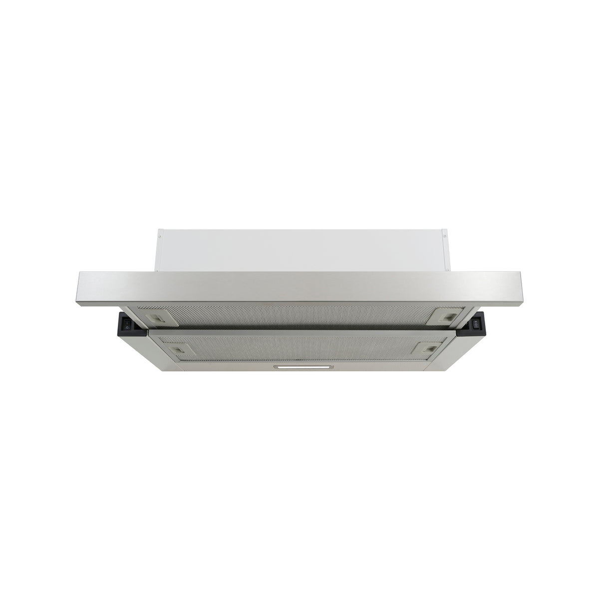 Esatto 60cm White Stainless Steel Fascia Slide Out Ducted Rangehood - Image 1 of 5