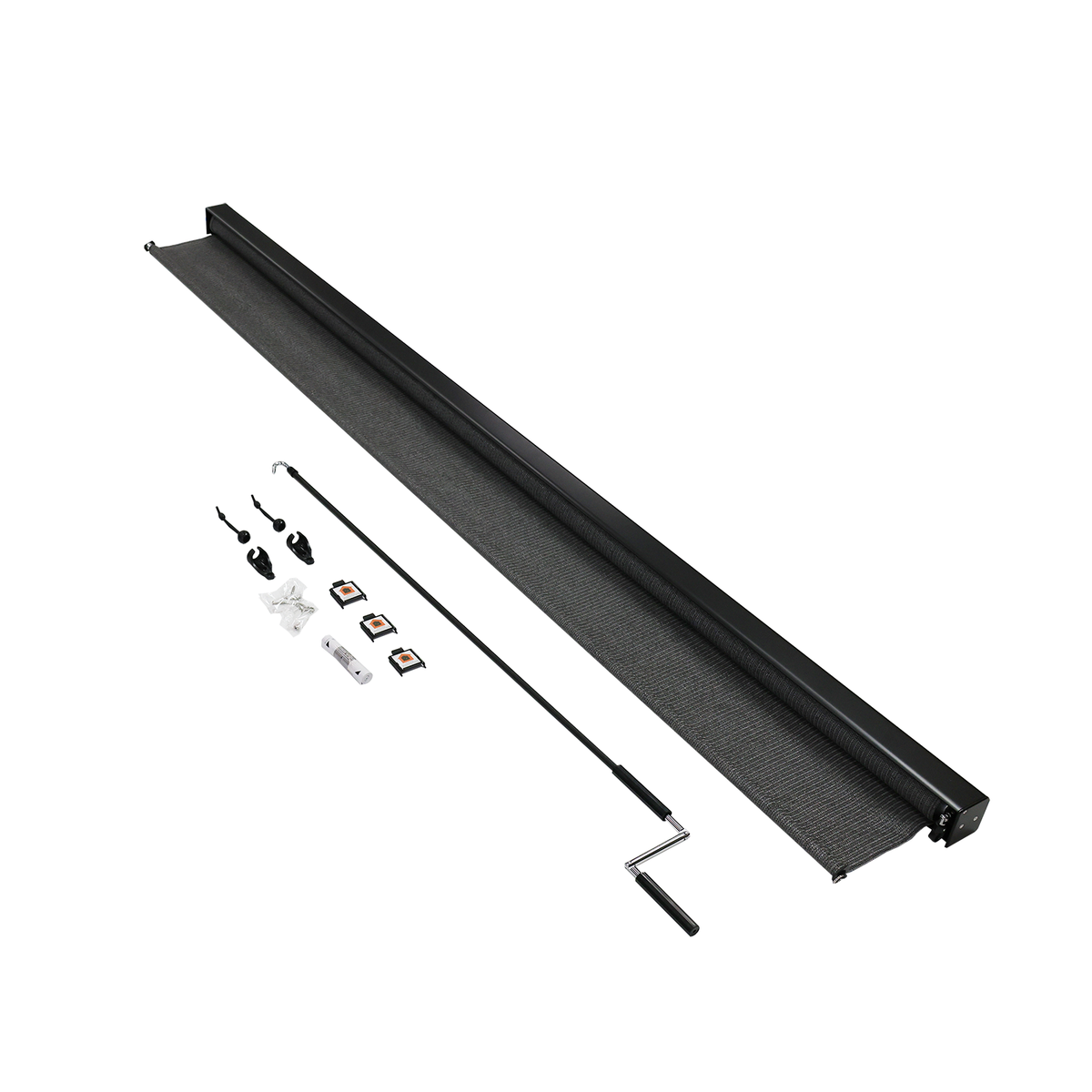 Coolaroo 1.8 x 2.4m Charcoal Crank Operated Outdoor Blind with Premium Pelmet - Image 10 of 10