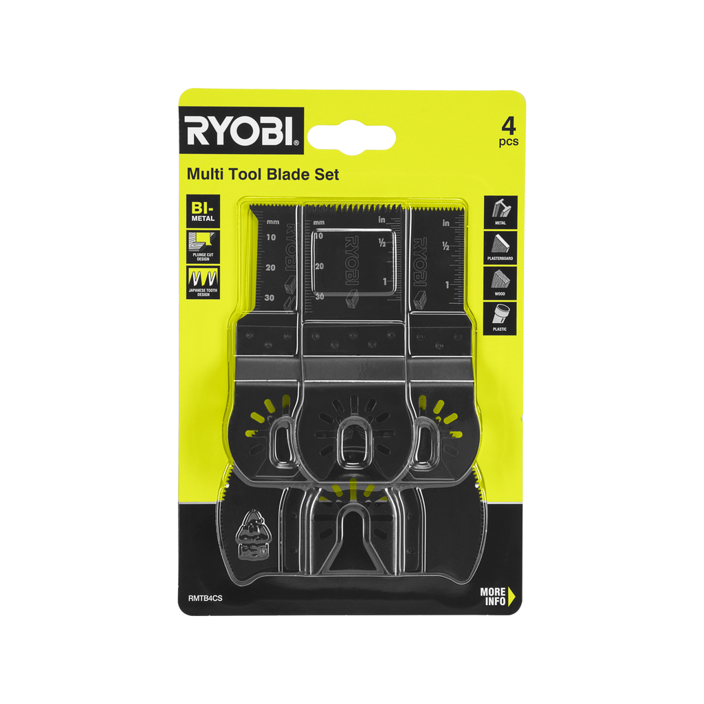 Ryobi 4 Piece Multi Tool Blade Set - Image 1 of 10