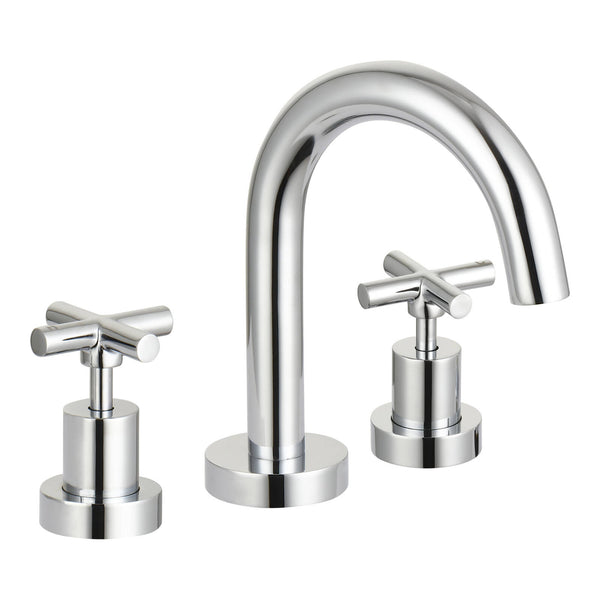 Mondella Chrome Resonance 1/2 Turn Cross Handle Basin Set