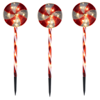 Arlec 46cm Battery Operated Candy Swirl Stake Light - Pack of 3 - Image 2 of 7